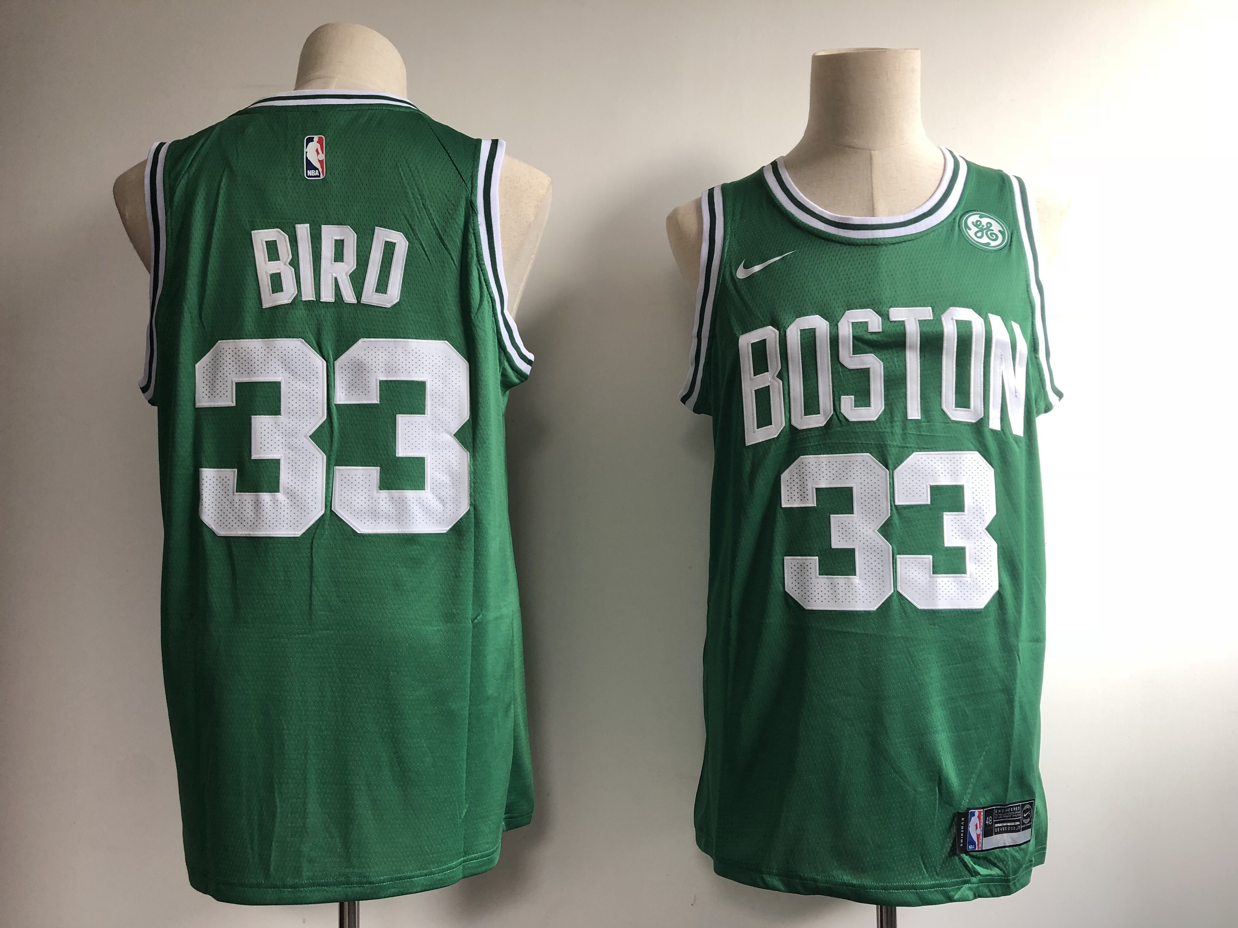 Men Boston Celtics #33 Bird Green Game Nike NBA Jerseys